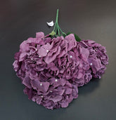 Buchet cu hortensii artificiale mov, flori mari 52cm